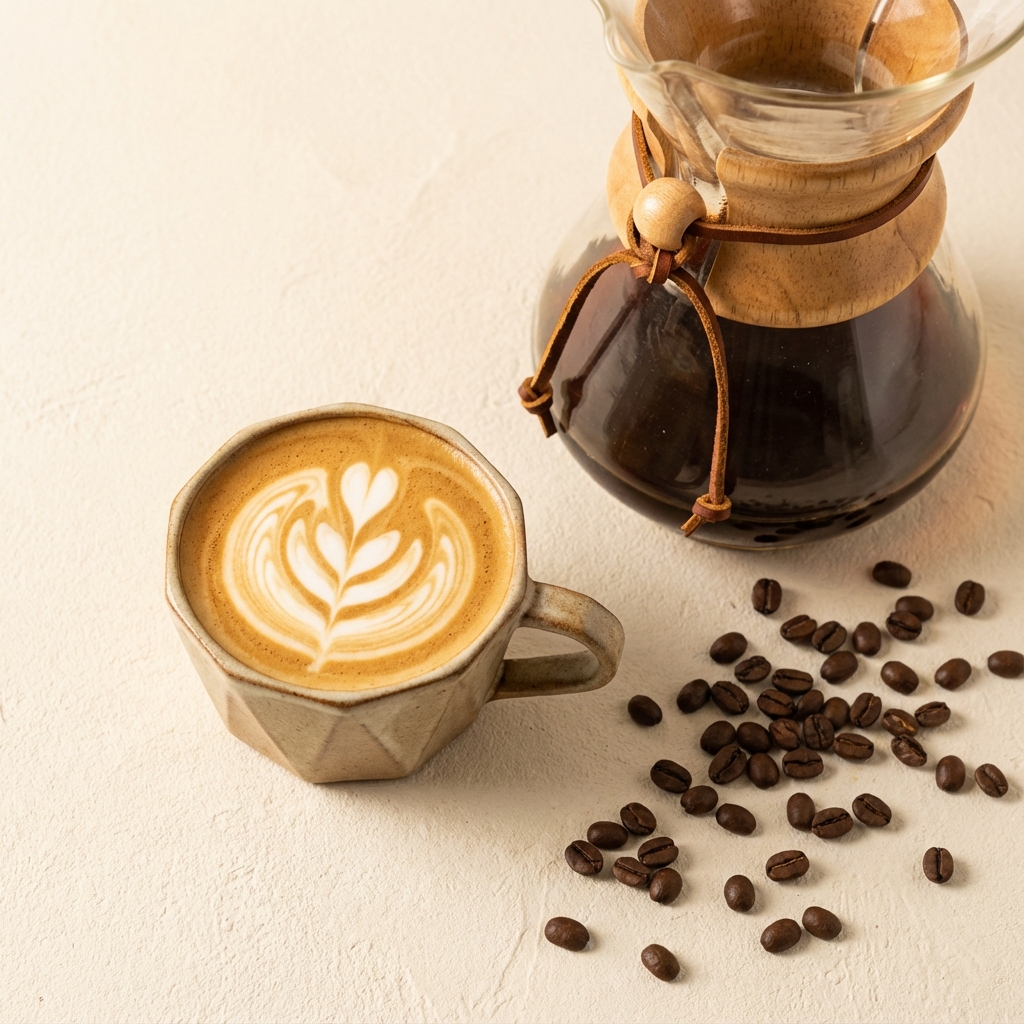 Pour over coffee setup